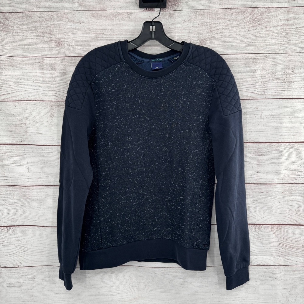 Scotch & Soda Sweater Retro De Luxe Quilted‎ Shoulder Sweatshirt Pullover Small